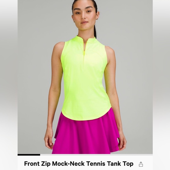 Lululemon front zip mock neck tennis tank top - Picture 6 of 7